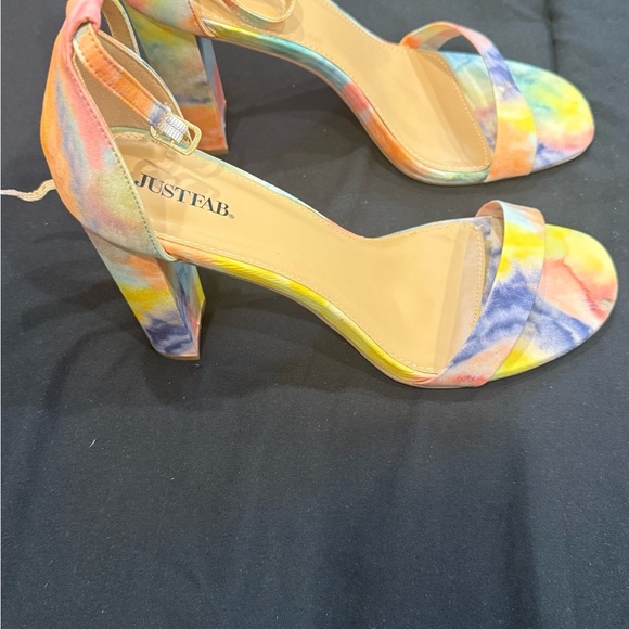 JustFab Multicolor Tie-Dye Heels - Picture 5 of 5